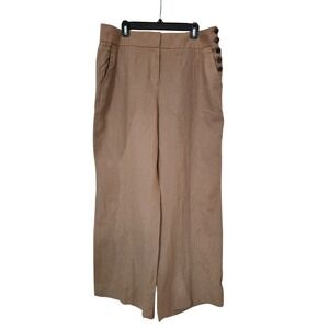Talbots Greenwich Linen Pant Brown Size 16 NWT